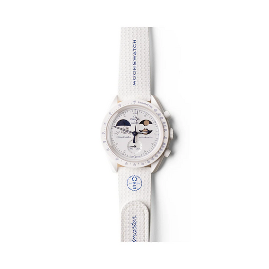 SWATCH X OMEGA BIOCERAMIC MOONSWATCH MISSION TO EARTHPHASE MOONSHINE GOLD SNOW