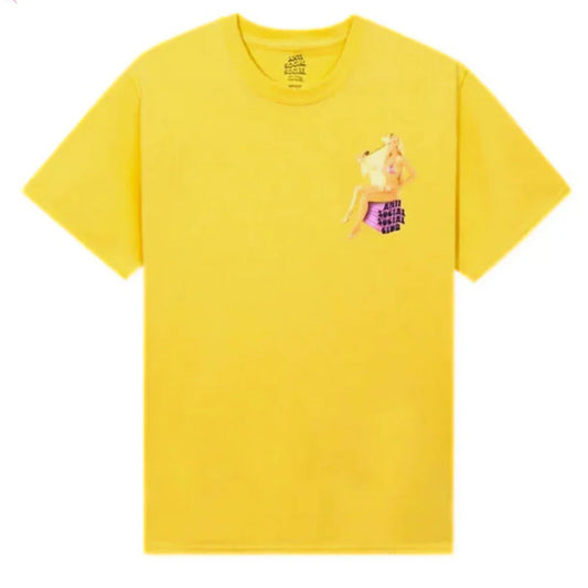 ANTI SOCIAL SOCIAL CLUB ELLEN VON UNWERTH FOR ASSC TEE YELLOW