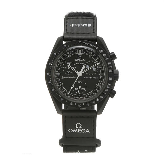 SWATCH X OMEGA BIOCERAMIC MOONSWATCH MISSION TO MOONPHASE SNOOPY BLACK