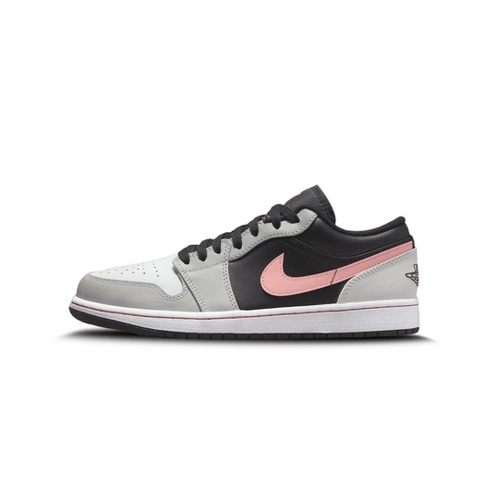 JORDAN 1 LOW BLACK GREY PINK